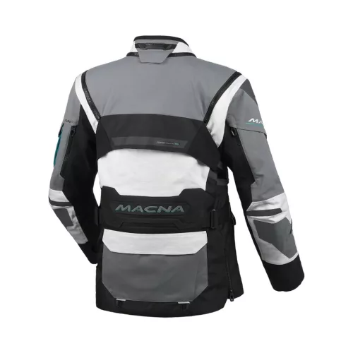 Geacă damă textil impermeabilă touring/adventure Macna Flexodus gri/negru/verde