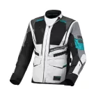 Geacă damă textil impermeabilă touring/adventure Macna Flexodus gri/negru/verde