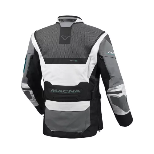 Geacă damă textil impermeabilă touring/adventure Macna Flexodus gri/negru/verde