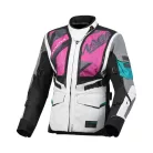 Geacă damă textil impermeabilă touring/adventure Macna Flexodus gri/negru/verde