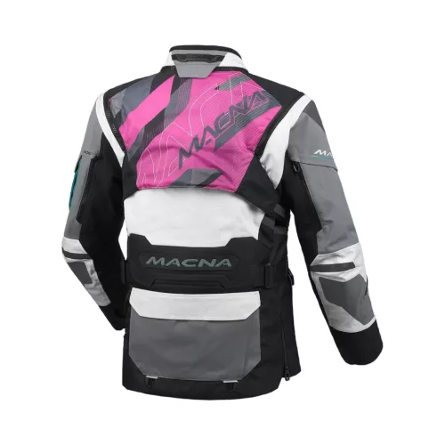 Geacă damă textil impermeabilă touring/adventure Macna Flexodus gri/negru/verde
