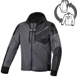 Geacă de vară textil damă Macna Distec gri închis/negru