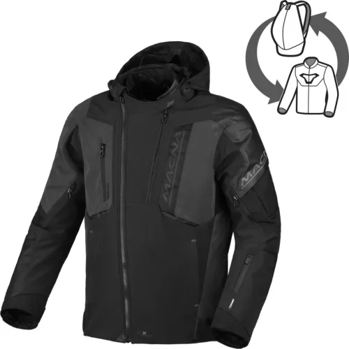 Geacă textil impermeabilă Macna Angle 2.0 negru
