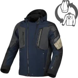   Geacă textil impermeabilă Macna Angle 2.0 albastru închis/negru
