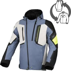 Geacă textil impermeabilă Macna Angle 2.0 gri/galben fluo