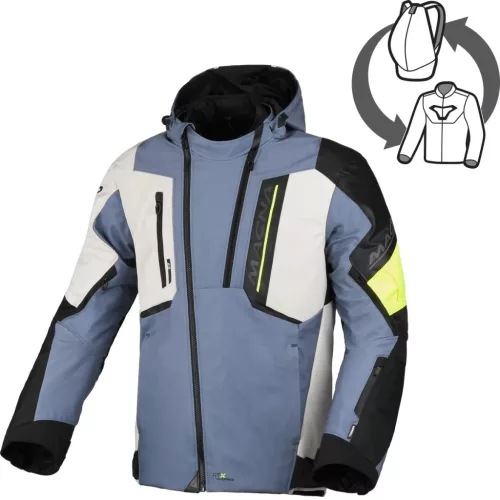 Geacă textil impermeabilă Macna Angle 2.0 gri/galben fluo