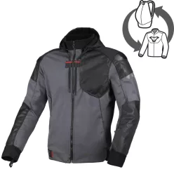 Geacă de vară textil Macna Distec negru/gri închis
