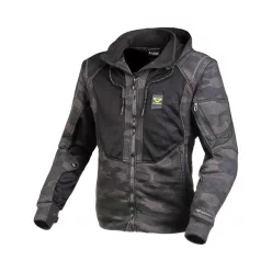 Hanorac de vară cu protectii Macna Breeze negru/gri camo