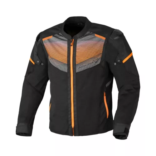 Geacă textil de vară Macna Orcano 2.0 negru/portocaliu