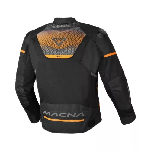 Geacă textil de vară Macna Orcano 2.0 negru/portocaliu