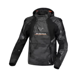   Geacă textil sport/touring impermeabilă Macna Bradical negru/portocaliu