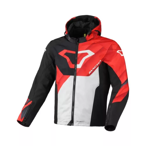 Geacă softshell de vară Macna Atracor Design negru/roșu/alb