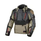 Geacă textil impermeabilă touring/adventure Macna Tryton Night Eye™ taupe/negru