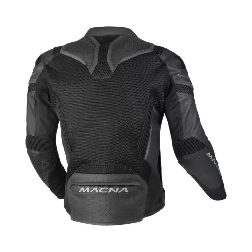 Geacă de vară piele/textil Macna Galvic negru