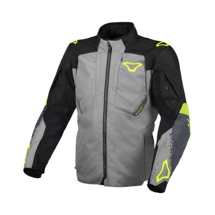 Geaca Textil Impemeabila Touring/Adventure Macna Notch L Gri/Galben Fluo