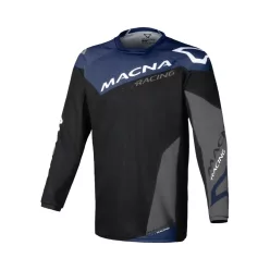 Tricou cross-enduro Macna BACKYARD-1 negru/albastru/gri