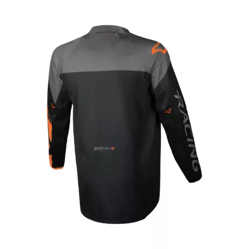Tricou cross-enduro Macna BACKYARD-1 negru/gri/portocaliu