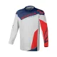 Tricou cross-enduro Macna BACKYARD-1 alb/albastru/roșu