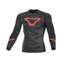 Bluză functionala Macna Winter negru/gri/roșu