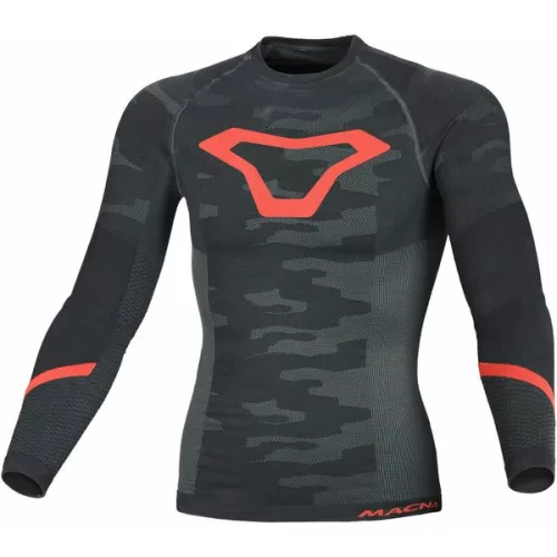 Bluză functionala Macna Winter negru/gri/roșu