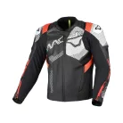 Geacă de piele sport Macna Ignite negru/roșu/alb