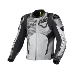 Geacă de piele sport Macna Ignite gri/negru