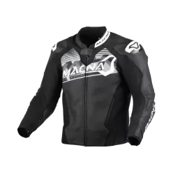 Geacă de piele sport Macna Blitz negru/alb