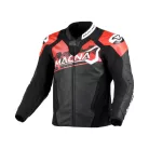 Geacă de piele sport Macna Blitz negru/roșu