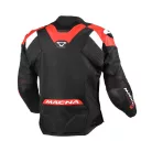 Geacă de piele sport Macna Blitz negru/roșu