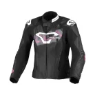 Geacă de piele sport damă Macna Blitz negru/roz