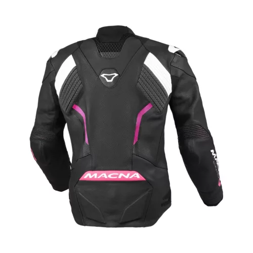 Geacă de piele sport damă Macna Blitz negru/roz