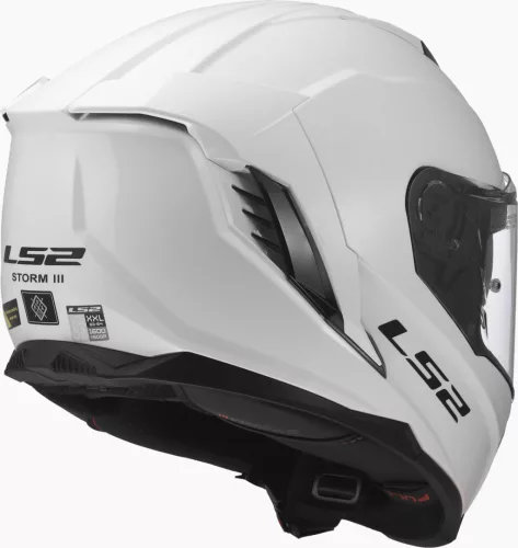 Cască LS2 FF818 Storm III Solid alb lucios
