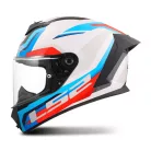Casca LS2 FF820 Rapid III Hyper alb/albastru/rosu