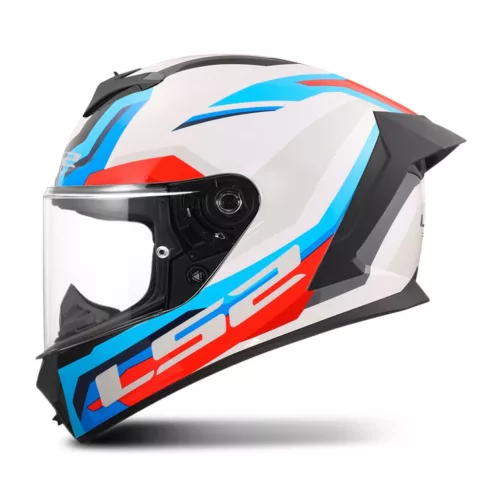 Casca LS2 FF820 Rapid III Hyper alb/albastru/rosu