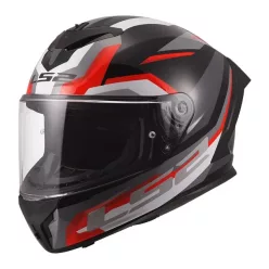 Casca LS2 FF820 Rapid III Hyper negru mat/rosu