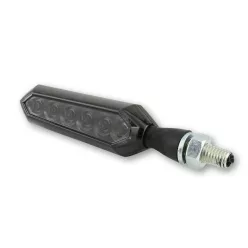   Semnalizator Highsider Sora LED secvențial, corp negru, dispersor fumuriu, față și spate (pereche)