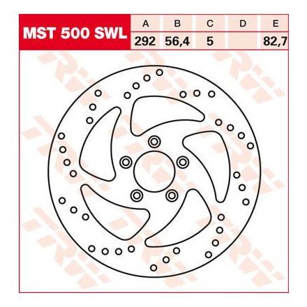 Frnt Brk Disc Xl/Bt Swpt Left Mst500Swl