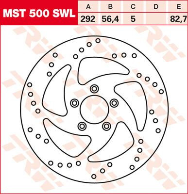 Disc frână TRW MST500SWL