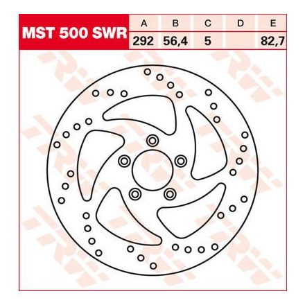 TRW FRNT BRK DISC XL/BT SWPT RGHT MST500SWR