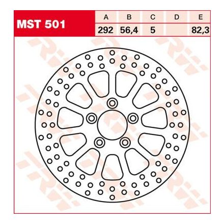 Trw Rear Brake Disc Xl/Bt Mst501