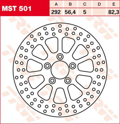 Trw Rear Brake Disc Xl/Bt Mst501