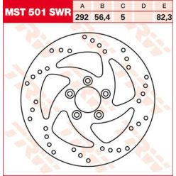 Rear Brake Disc Bt Swept Right Mst501Swr