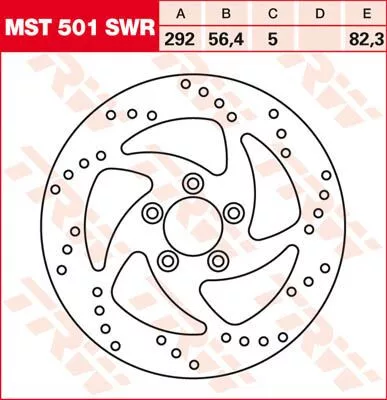 Disc frână TRW MST501SWR