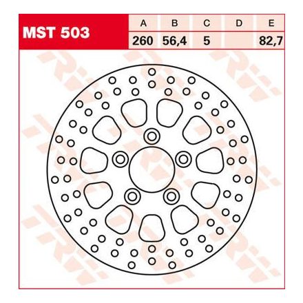 Trw Rear Brake Disc Sportster Mst503