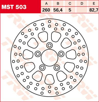 Trw Rear Brake Disc Sportster Mst503