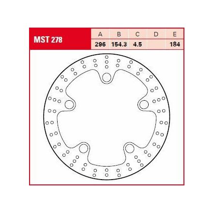 Trw Brake Rotor Fix Round L/R Mst278