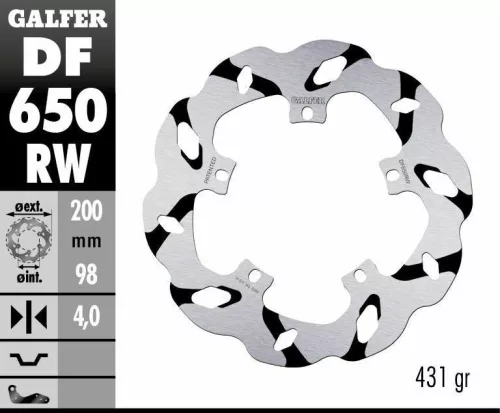 Disc frână Galfer wave DF650RW