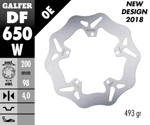Disc frână Galfer wave DF650W