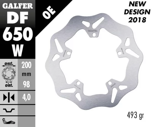 Disc frână Galfer wave DF650W
