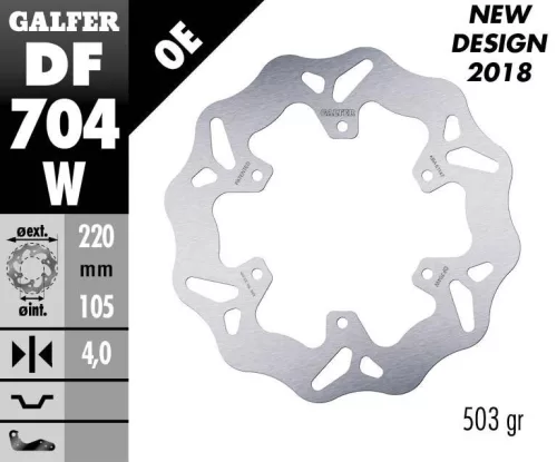 Disc frână Galfer wave DF704W
